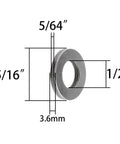 Two TC815 thrust needle bearings with TRA815 washers; 1/2 in bore, 15/16 in OD, 5/64 in width.