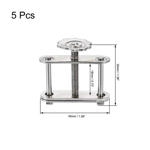 Flow Control Tubing Clamps Adjustable Swivel Screw Hose Clamp Set For Lab Easy To Fine Tune Liquid Flow 35x35mm 5 Pcs