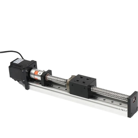 High Precision Linear Guide Rail Kit With Stepper Motor Ball Screw Motion Module For CNC Machines And 3D Printers Built Pro Grade Bearing Steel For Rock Solid Stability Ultra Low Friction Quiet Operation No Stick Slip Smooth Accurate Motion System, linear rail with stepper