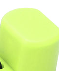 Close-up of fluorescent yellow Universal Threaded Rubber Scuba Tank Valve Cap Protector, dust and sand shield end cap.