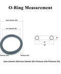 Pro Grade Nitrile O Ring Seal Kit Assorted Sizes From 4mm To 150mm 10 Pcs For Auto Doors Windows Appliances Pumps And Bearings Leak Proof Gaskets Oil And Air Seal Durable Anti Aging And Corrosion Resistant O-ring measurement diagram