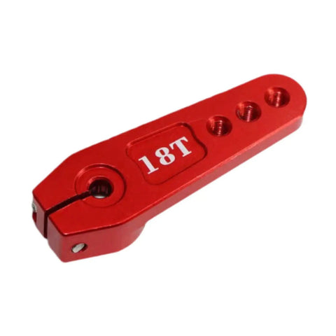 18T Metal Servo Rocker Arm Steering Horn For 60 To 160 Kg Servos, 1.77 Inch red steel RC car part