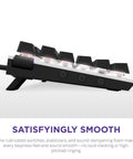 Legit Snug Compact Mini TkL Wired Mechanical Gaming Keyboard Built For Rapid Gameplay angled view with low profile caps and RGB lighting.