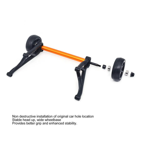 RC Wheelie Bar Kit For ZD Racing MX 07 4WD 1/7 Scale RC Truck with Double Wheel Stability Upgrade; durable alloy and plastic