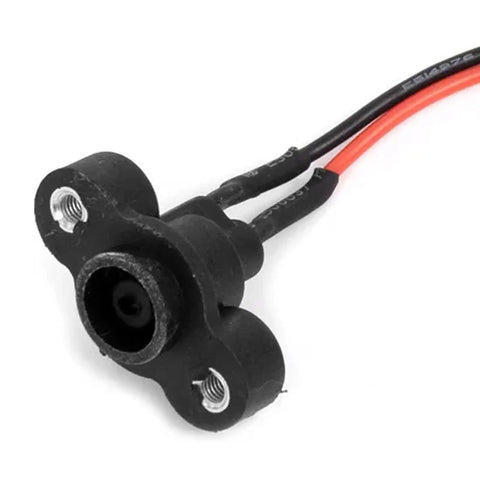 Close-up of a High Efficiency Electric Scooter Charging Port Assembly For ES1 ES2 ES3 ES4 Plug And Play Ready Durable Power Cable Port