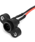 Electric Scooter Charging Port Assembly For ES1 ES2 ES3 ES4 Durable Lightweight Replacement, black connector with pre-wired cables