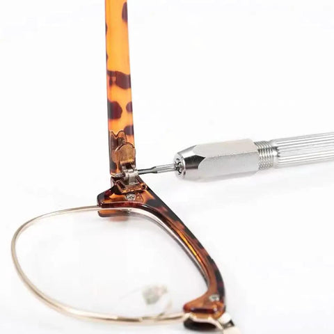Top Shelf Four Piece Double Ended Pin Vise Micro Drill Kit With Kickass White Steel Bits In A Secure Hex Grip For Glasses Repair