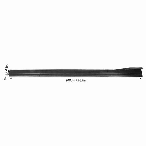 Universal Car Side Skirt With Abs Carbon Fiber Style Gives Your Ride A Badass Edge, 200cm long, 11cm high, durable ABS material.