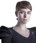 Person wearing Medieval Faux Leather Shoulder Armor Set Double Pauldrons For LARP Cosplay Viking Mercenary Knight Epaulet Black Durable PU
