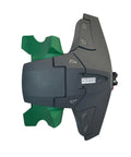 Heavy Duty Forklift Tiller Rod 51285571 controls with buttons and green attachment for pallet jack or lift truck.
