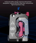 Open cooling system of DXC Dual Gear Direct Drive Extruder Upgrade For Creality K1 Series Printers with airflow symbols.