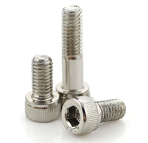 Close-up of 10 Pack Hex Socket Head Cap Screws Set M10 M12 M14 M16 M18 M20 Fully Threaded Grade 12.9 Carbon Steel.