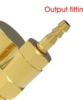 Yeswelder argon/CO2 gas regulator gauge; brass finish with output fitting
