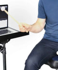 Man using Portable Air Drum Kit With Low Latency Camera For Real Drum Feel Quiet Practice Play Anytime Space Saving Electronic Drums