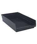 Economy Recycled Plastic Part Organizer Bins Set, 8 Pack, 18 Inch Long By 12 Inch Wide By 4 Inch High, Durable Polypropylene, Front View