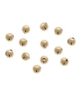 Straight Premium 6MM Gold Filled Round Beads For Jewelry Crafting, shiny gold filled beads arranged on white background.