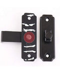 Heavy Duty Stainless Steel Barn Door Lock And Sliding Gate Hasp With Rustproof Buckle Latch For Indoor Security, black finish