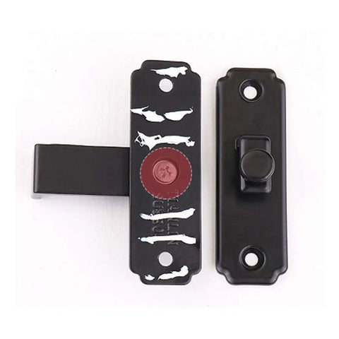 Heavy Duty Stainless Steel Barn Door Lock And Sliding Gate Hasp With Rustproof Buckle Latch For Indoor Security, black finish