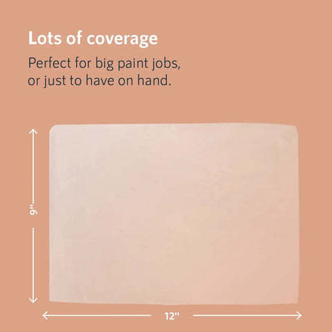 Bulk 30 Pack Painter Plastic Drop Cloths For Painting 9x12 Tarp Plastic Sheeting Floor And Furniture Protection shown flat