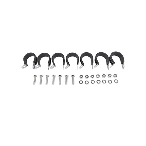 No Sweat Fuel Line Quick Fix Kit For Chevy Silverado Gmc Sierra 1500 Classic 2004 To 2007 V8 gas engine, includes black clamps and bolts.