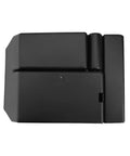 Straight Up Solid Setup For Tesla Cybertruck Center Console Organizer 2024 And 2025 Custom Molded TPE Storage in black.