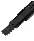 Heavy Duty Bottom Mounted Drawer Slides Runners Concealed Cabinet Hardware Built Tough, black undermount glide rail for smooth operation.