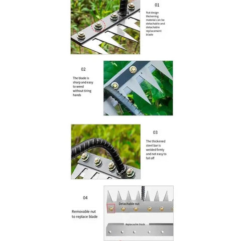 Heavy Duty Carbon Steel Weeding Rake With 5 6 7 8 Teeth For Garden Weeding And Soil Prep Durable Triple Welded Yard Tool Details