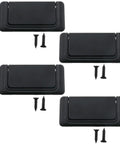 4 Pack Black Drawer Pull Handles 3 Inch Hidden Recessed Ring Style Cabinet Door Grips With Screws Aluminum Alloy