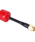 Red 5.8GHz 3dBi RHCP FPV antenna for RC racing drones and quadcopters with RP SMA inner hole connector