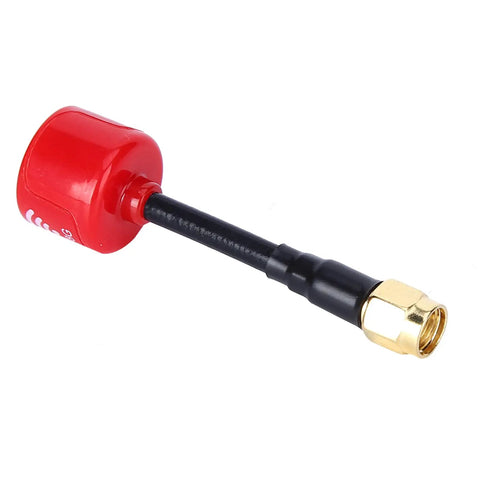 Red 5.8GHz 3dBi RHCP FPV antenna for RC racing drones and quadcopters with RP SMA inner hole connector