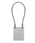 Heavy Duty Steel Cable Padlock 85mm Shackle With Aluminum Alloy Casing For Lockout Tagout And Industrial Shutdown, PVC Coated Steel Cable