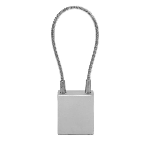 Heavy Duty Steel Cable Padlock 85mm Shackle With Aluminum Alloy Casing For Lockout Tagout And Industrial Shutdown, PVC Coated Steel Cable