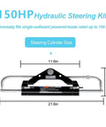 150 HP Outboard Steering Cylinder For Boats Front Mounted Marine Steering System Built For Speedboats, Fishing Boats