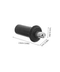 DIY Friendly Spring Loaded Cabinet Door Repair Pins Kit, black and metallic pin dimensions, for furniture and window blinds.