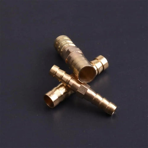 Heavy Duty Brass Barbed Hose Fitting Connector Set For 3mm To 25mm Hoses Leak Proof Copper Coupler on black background