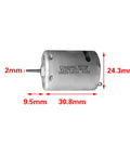 Micro RS370 DC Motor 370 Size Compatible With 6V 7.2V 9V 12V Delivers 33600 RPM High Speed And Beefy Magnetic Power dimensions