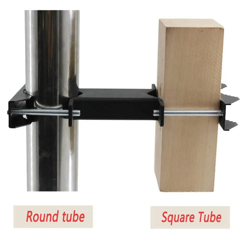 Heavy Duty Double Antenna Mast Clamp Kit With V Jaw Blocks For Mast To Mast Mounts, Deck Or Patio Umbrella Pole To Pole Bracket, Antenna Pipe Clamp For Ham CB TV Flagpole And Outdoor Antenna Setup