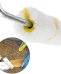 Close-up of Heavy Lifting 10 Piece Short Pile Microfiber Paint Roller Kit with a smooth yellow end and frame.