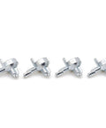 Heavy Duty Shelf Support Pins And Replacement Screws Compatible With Ikea Part 131372 Solid Zinc Alloy hardware set, 4 pieces.