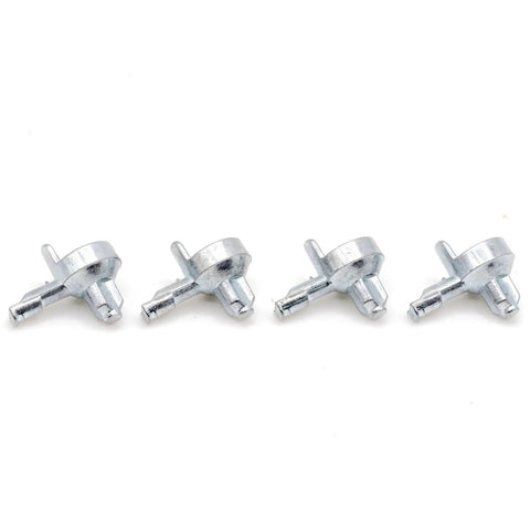 Heavy Duty Shelf Support Pins And Replacement Screws Compatible With Ikea Part 131372 Solid Zinc Alloy hardware set, 4 pieces.
