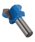 Versatile 1/2 Inch Drawer Pull Router Bit Made From Tough Tungsten Steel Alloy With PTFE Coating For Smooth Woodgrooving On Any DIY Project And Ready To Carry Around, close-up view.
