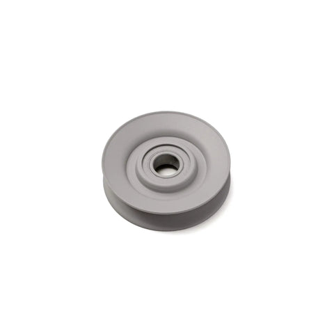 V Groove Idler Pulley Wheel 3 Inch Dia With 5 Eighth Bore For 4L And 5L Belts, 0.74 Inch Width, top view