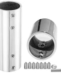 316 Stainless Steel Handrail Straight Pipe Fitting Connector 1 Inch EMT 2-Way Tube Connector, marine-grade corrosion resistant