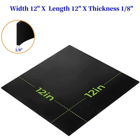 Solid Silicone Rubber Sheet 60A Durometer Heat Resistant Heavy Duty Pro Grade 3 Pack 12x12 Inch Thick 1/25 Inch Gasket Material