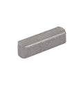 Close-up of a single piece from the Gray Steel Key Stock Set 12x3x3mm Pro Grade Keystock 120 Piece Heavy Duty Machining Supply