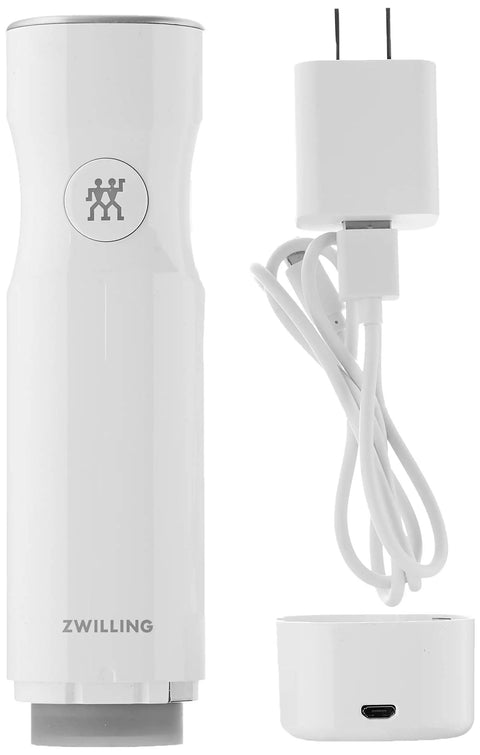 Fresh And Save Handheld Vacuum Sealer Kit with white cordless quiet pump and charger, compact design for longer shelf life