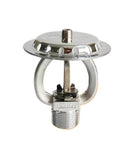 Built Tough Heavy Duty Upright Fire Sprinkler Head With 68 Degree Quick Glass Bulb Fast Response Early Suppression Design For Slick Building And Garage Fire Safety Needs 3/4 Inch Standard Thread, chrome finish, upright design.