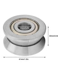 Top Shelf Heavy Duty V Groove Track Roller Sealed Ball Bearing Lv201zz, 41mm diameter, steel for industrial machinery.