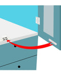 Heavy Duty Magnetic Cabinet Catch Set 8 Pack Stainless Steel Shutter Door Latch With Mounting Screws installation view