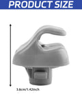 Side view of 2 Pack Sun Visor Clip Replacement For Honda Civic CRV Acura TSX RSX Gray Car Visor Clip Retainer Hook